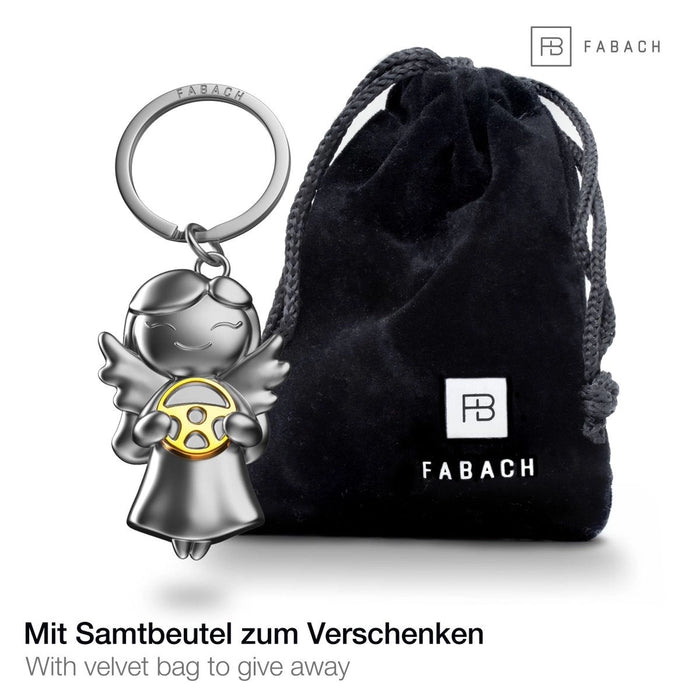 "Star" Schutzengel Schlüsselanhänger - Glücksengel mit Lenkrad - Engel Glücksbringer