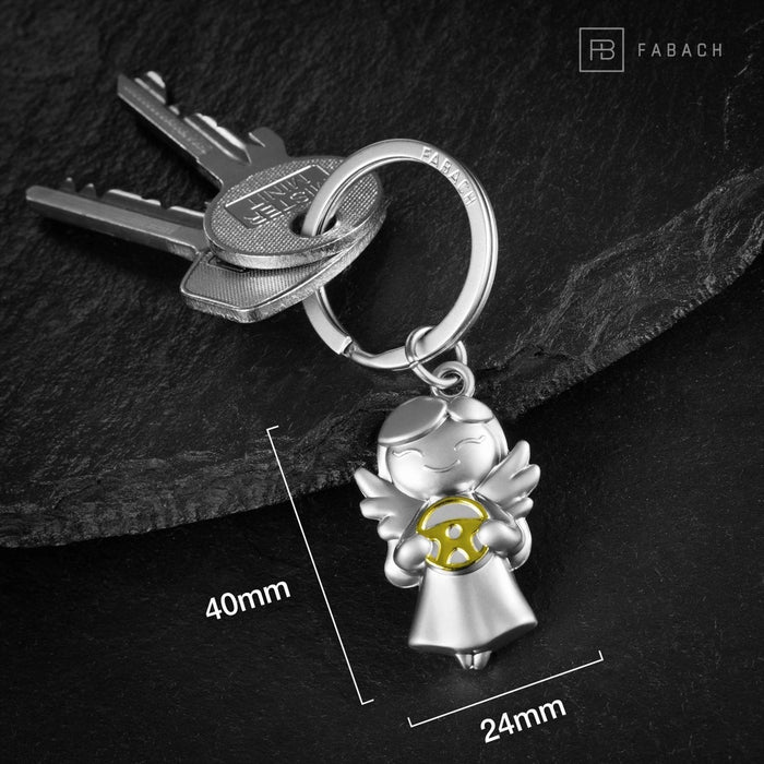 "Star" Schutzengel Schlüsselanhänger - Glücksengel mit Lenkrad - Engel Glücksbringer