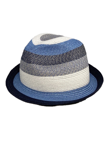 Mayser Traveller Trilbyhut Svenja aus Hanf & Baumwolle (blau/grau)