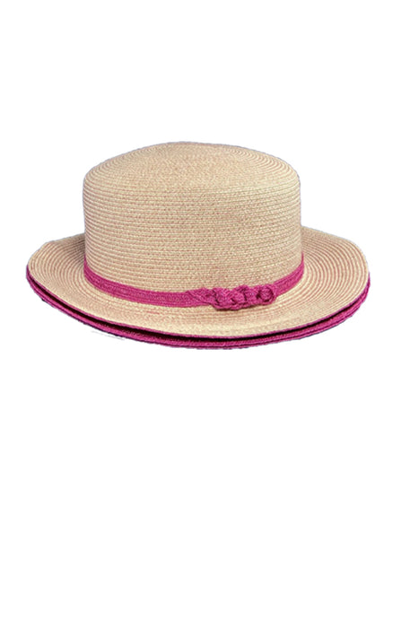 Mayser Selina Sommerhut aus Leinen-Hanf (beige/pink)
